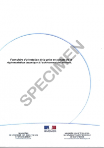 Attestation de fin de Travaux (AT-3)
