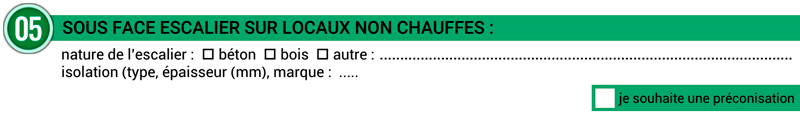 Fiche collecte d'information : sous face d'escalier