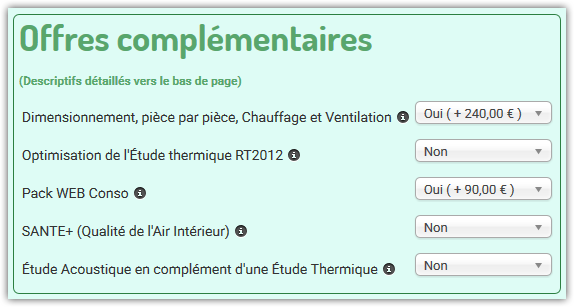 Sélection des Offres Complémentaires